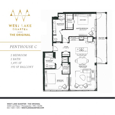 Penthouse C at The Original at West Lake Quarter, Minneapolis, MN, 55416